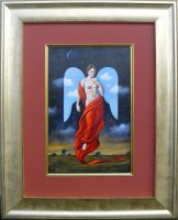 Rafał OLBIŃSKI - Randezvous with Angel (w ramie 60x48) - akryl płótno , 35x23 Rafał OLBIŃSKI - Randezvous with Angel (w ramie 60x48)