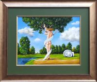 Rafał OLBIŃSKI - SCHYŁEK BOGÓW (w ramie 59x68) - akryl na płótnie, 33x42 Rafał OLBIŃSKI - SCHYŁEK BOGÓW (w ramie 59x68)