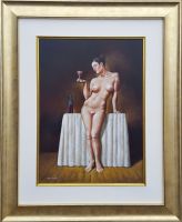 Rafał OLBIŃSKI - PINOT NOIR - akryl na płótnie w ramie 76x62cm, 50x36 Rafał OLBIŃSKI - PINOT NOIR