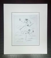 Rafał OLBIŃSKI - szkic - ołówek papier (w ramie 59x52), 31x25 Rafał OLBIŃSKI - szkic