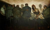 Krzysztof  POWAŁKA - obrazy - Problemy malarstwa - muza opuszczona 1